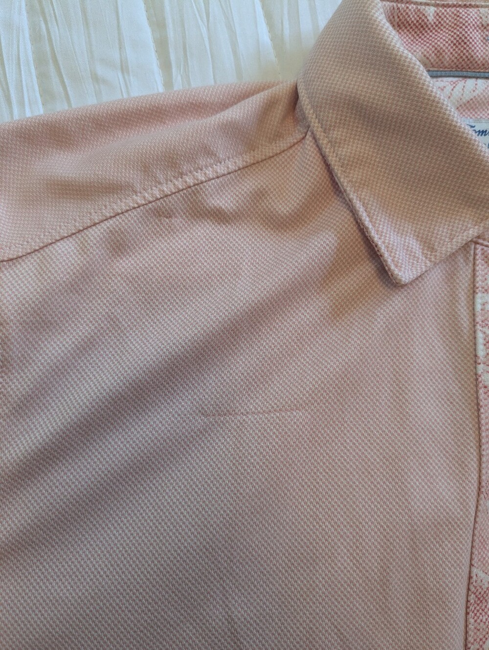 Tommy Bahama Light Pink Short-Sleeve Button Down Shirt - Picture 5 of 5